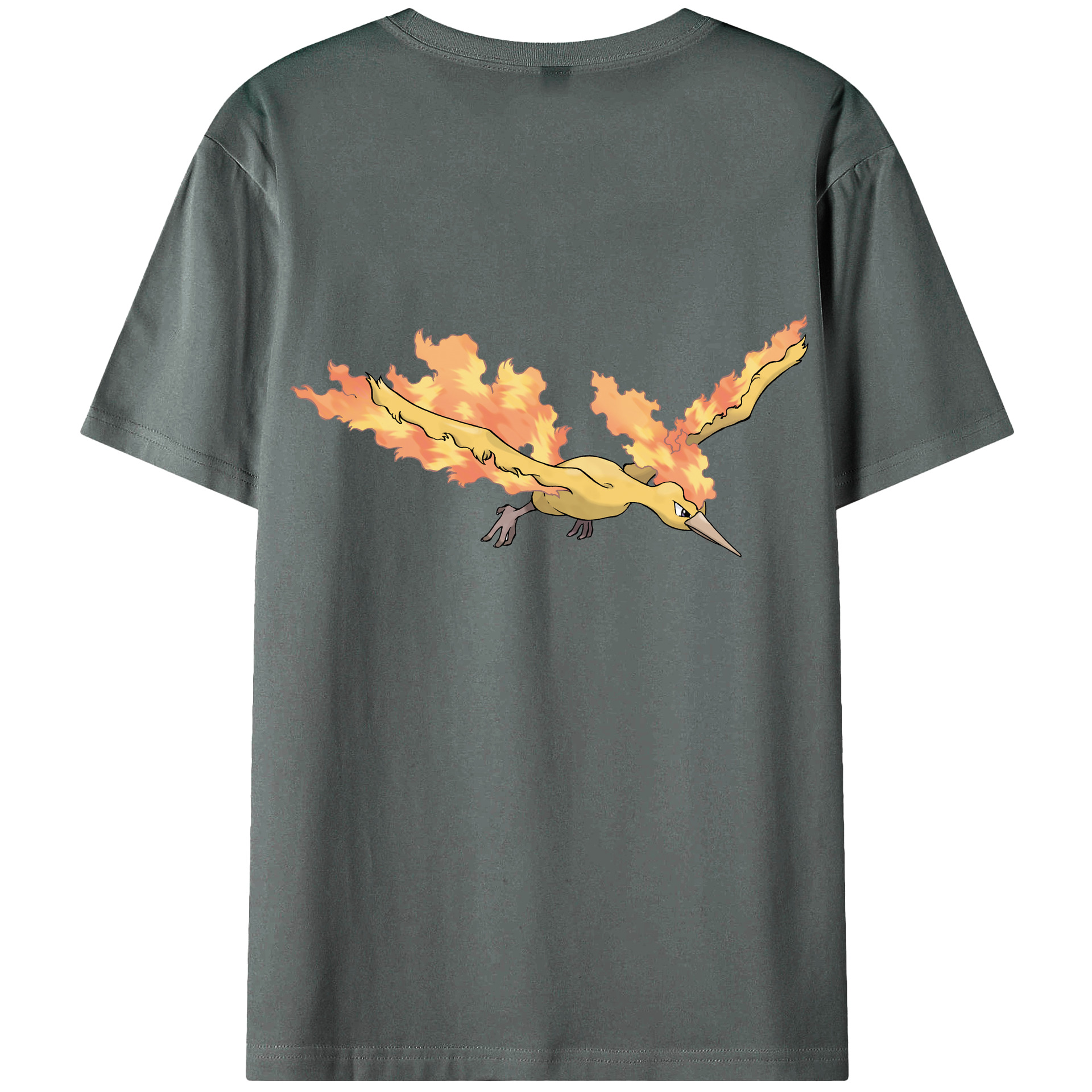 （画像用） ポケットモンスター Pokémon 綿100％ メンズ半袖Tシャツ（バックプリント） 通気性